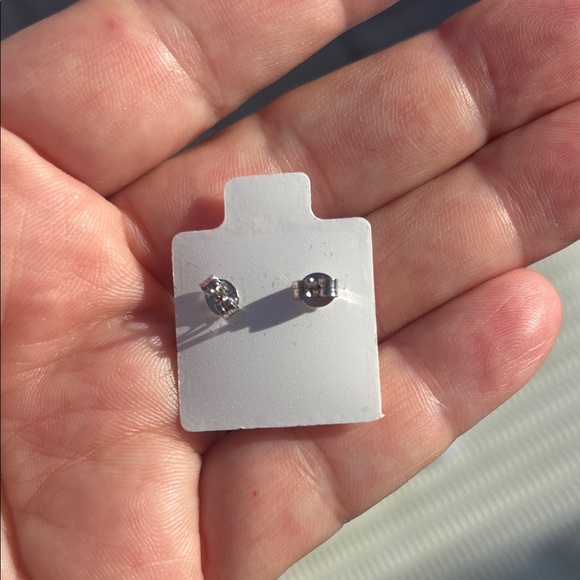 Sterling Silver Stud Earrings - Picture 2 of 5